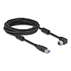 Delock USB 5 Gbps kábel A-típusú apa - B-típusú apa 90 lefelé néző csatlakozóapaval 5 m