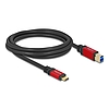 Delock USB 5 Gbps kábel USB Type-C apa - USB B-típusú apa 2 m piros fém