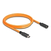 Delock USB 5 Gbps kábel USB Type-C apa - USB Type-C anya kötött felvételre 1 m narancs színű