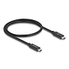 Delock USB 80 Gbps kábel USB Type-C dugó - dugó 16K 60 Hz PD 3.1 240 W E-Marker koaxiális 0,5 m fekete