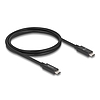 Delock USB 80 Gbps kábel USB Type-C dugó - dugó 16K 60 Hz PD 3.1 240 W E-Marker koaxiális 1 m fekete