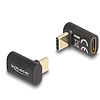 Delock USB-adapter 40 Gbps USB Type-C PD 3.0 100 W 8K 60 Hz fekete