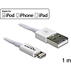 Delock USB adat- és töltokábel iPhone, iPad és iPod készülékhez fehér (83560)
