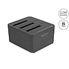 Delock USB dokkoló állomás 3 x SATA HDD / SSD-hez 1:2 klón funkcióval