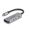 Delock USB Type-C adapter - HDMI 4K 60 Hz és fejhallgató, valamint mikrofonhoz port + USB Type-C csatlakozó PD 95 W