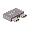 Delock USB Type-C adapter USB 40 Gbps 2 x apa 2 x anya port védővel fém