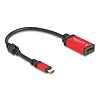 Delock USB Type-C - DisplayPort adapter (DP Alt Mode) 8K 30 Hz-hez HDR funkcióval piros