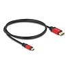 Delock USB Type-C - DisplayPort kábel (DP Alt Mode) 8K 30 Hz-hez HDR funkcióval 1 m piros