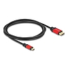 Delock USB Type-C - DisplayPort kábel (DP Alt Mode) 8K 30 Hz-hez HDR funkcióval 2 m piros