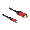 Delock USB Type-C - DisplayPort kábel (DP Alt Mode) 8K 30 Hz-hez HDR funkcióval 3 m piros