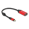 Delock USB Type-C - HDMI adapter (DP Alt Mode) 8K 60 Hz-hez HDR funkcióval piros
