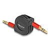 Delock Visszahúzható Audio Kábel 3,5 mm 3 tűs sztereo jack apa apa 90 cm