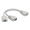 Delock Y kábeles adapter D-Sub9 1 x anya - 2 x apa csavarokkal 30 cm