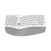 Delux GM901D BT+2.4G Ergonomikus vezeték nélküli ANGOL kiosztású billentyűzet, fehér (GM901D ( white))