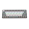 Delux KM33 Vezeték nélküli mechanikus ANGOL billentyűzet BT RGB, szürke&fehér (KM33 grey)