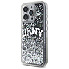 DKNY DKHCP16LLBNAEK iPhone 16 Pro 6.3" fekete/fekete keménytok Liquid Glitter Arch Logo