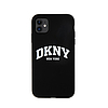 DKNY folyékony szilikon fehér nyomtatott logó MagSafe - iPhone 11 tok fekete (DKHMN61SNYACH)