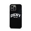 DKNY folyékony szilikon fehér nyomtatott logó MagSafe - iPhone 13 Pro Max tok fekete (DKHMP13XSNYACH)