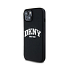 DKNY Folyékony Szilikon Fehér Nyomtatott Logó MagSafe - iPhone 14/15/13 tok fekete (DKHMP14SSNYACH)