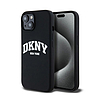 DKNY Folyékony Szilikon Fehér Nyomtatott Logó MagSafe - iPhone 15 / 14 / 13 tok fekete (DKHMP15SSNYACH)