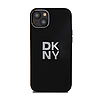DKNY folyékony szilikon fém logó - iPhone 15 / 14 / 13 tok fekete (DKHCP15SSMCBSK)