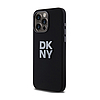 DKNY folyékony szilikon fém logó - iPhone 15 Pro Max tok fekete (DKHCP15XSMCBSK)