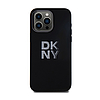 DKNY folyékony szilikon fém logó - iPhone 15 Pro Max tok fekete (DKHCP15XSMCBSK)