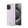 DKNY folyékony szilikon kis fém logó MagSafe - iPhone 14 Pro Max tok rózsaszín (DKHMP14XSMCHLP)
