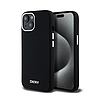 DKNY folyékony szilikon kis fém logó MagSafe - iPhone 15 / 14 / 13 tok fekete (DKHMP15SSMCHLK)