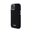 DKNY folyékony szilikon kis fém logó MagSafe - iPhone 15 / 14 / 13 tok fekete (DKHMP15SSMCHLK)