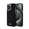 DKNY folyékony szilikon kis fém logó, MagSafe - iPhone 15 Pro Max tok fekete (DKHMP15XSMCHLK)