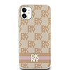 DKNY IML Checkered Mono Pattern Pattern & Printed Stripes MagSafe tok iPhone 11 / Xr telefonhoz - rózsaszín
