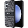 DKNY Leather Mono Stripe & Metal Logo tok Samsung Galaxy S24-hez - fekete