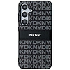 DKNY Leather Mono Stripe & Metal Logo tok Samsung Galaxy S24-hez - fekete