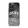 DKNY Liquid Glitter nagy logó - iPhone 12 / iPhone 12 Pro tok fekete (DKHCP12MLBNAEK)