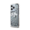 DKNY Liquid Glitter nagy logó - iPhone 13 Pro tok fekete (DKHCP13LLBNAEK)