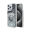 DKNY Liquid Glitter nagy logó - iPhone 15 Pro Max tok fekete (DKHCP15XLBNAEK)
