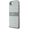 DKNY Repeat Texture Pattern with Tonal Stripe iPhone 16e tok - bézs