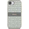 DKNY Repeat Texture Pattern with Tonal Stripe iPhone 16e tok - bézs