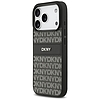 DKNY Repeat Texture Pattern with Tonal Stripe iPhone 17 Pro tok - fekete