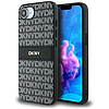 DKNY Repeat Texture Pattern with Tonal Stripe tok iPhone 16e-hez - fekete