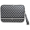 DKNY Sleeve Checkered Pattern Printed Stripes 14" Laptoptáska - Fekete