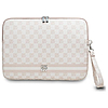 DKNY Sleeve Checkered Pattern Printed Stripes 14" Laptoptáska - Rózsaszín