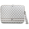 DKNY Sleeve Checkered Pattern Printed Stripes 16" Laptoptáska - Bézs