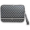 DKNY Sleeve Checkered Pattern Printed Stripes 16" Laptoptáska - Fekete