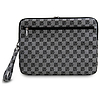 DKNY Sleeve Checkered Pattern Printed Stripes 16" Laptoptáska - Fekete