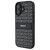 DKNY textúra mintás tónusos csíkos iPhone 16 tok - fekete