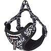 Dogness macska póráz 1,5 m+hám sétakészlet fekete-fehér (CAT SET BLACK)