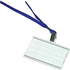 Donau azonosító kártya tartó kék nyakpánttal 85x50 mm műanyag csipesszel 50db/csomag 8347010 DARABÁR!