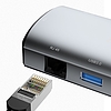 Dudao 11in1 multifunkcionális HUB USB Type C - USB Type C PD 60 W / HDMI / 3,5 mm mini jack / 1x USB 2.0 / SD kártyaolvasó micro SD / VGA / RJ45 / 3x USB 3.2 Gen 1 szürke (A15Pro szürke)